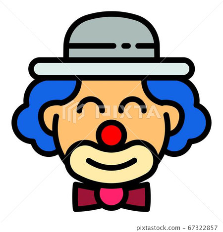 Circus clown icon, outline style 67322857
