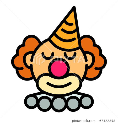 Birthday clown icon, outline style 67322858