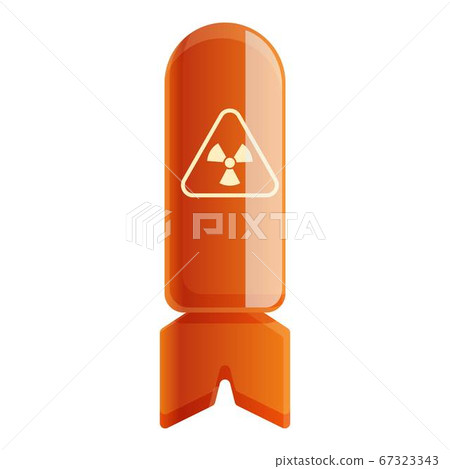 Atomic bomb icon, cartoon style 67323343