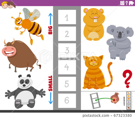 big and small animals clipart image