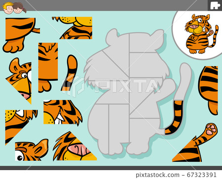 jigsaw puzzle game with tiger animal character jigsaw puzzle game with tiger animal character 67323391