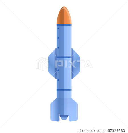 Army missile icon, cartoon style 67323580