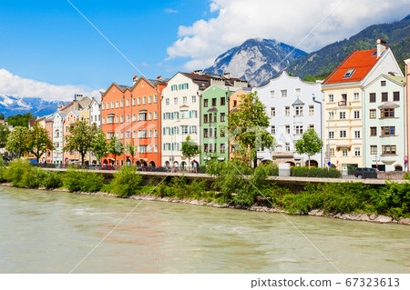 Innsbruck embankment in Austria Innsbruck embankment in Austria 67323613