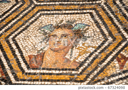 Tunis, TUNISIA - February 06, 2009: Ancient Roman mosaics in Bardo National Museum 67324098
