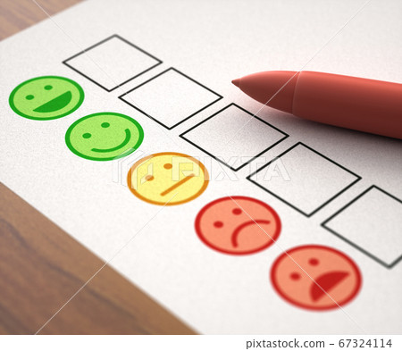 Feedback Smileys Survey Tick Box Rating 67324114