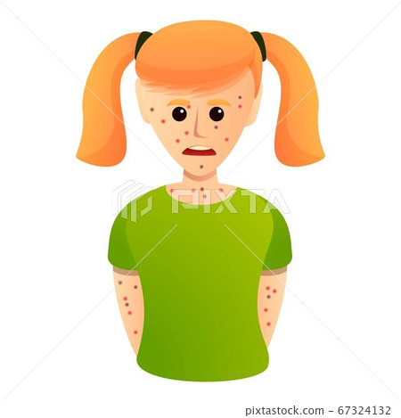 Chicken pox baby icon, cartoon style - Stock Illustration [67324132 ...