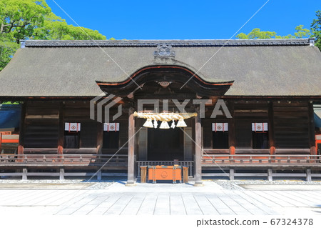 [Ehime Prefecture] Fresh green Oyama Gion Shrine (Waden) 67324378