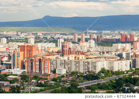 Krasnoyarsk aerial panoramic view Krasnoyarsk aerial panoramic view 67324444