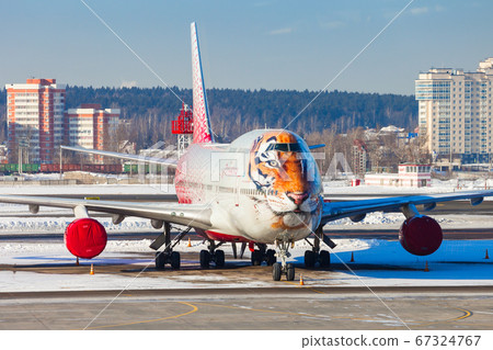 Tiger face Boeing airplane Tiger face Boeing airplane 67324767