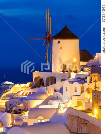Windmills on Santorini island Windmills on Santorini island 67324848