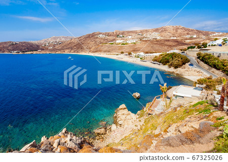 Mykonos island beach, Greece 67325026