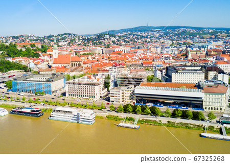 Bratislava aerial panoramic view 67325268
