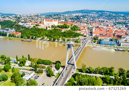 Bratislava aerial panoramic view 67325269