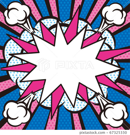 American comic style speech bubble material 67325330