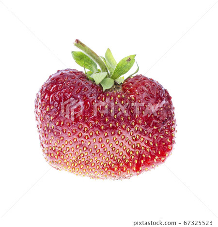 One big red ripe sliced strawberry isolated on One big red ripe sliced strawberry isolated on 67325523