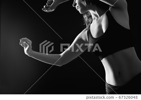 sensual dance athletic woman silhouette graceful 67326048
