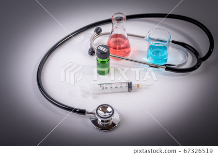 [Poor image of syringe and vaccine development] 67326519