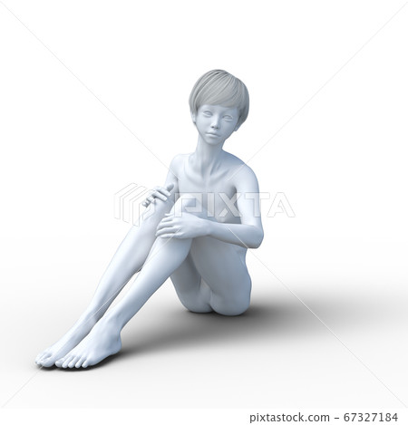 女人粘土藝術3DCG構成 67327184