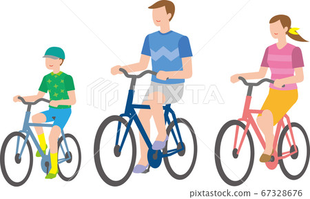 Families riding a bicycle 67328676