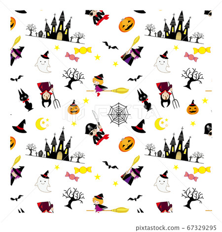 Halloween material pattern pattern - Stock Illustration [67329295] - PIXTA