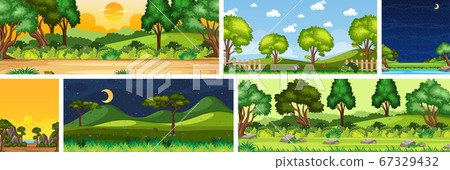 Set of different nature place scene in vertical Set of different nature place scene in vertical 67329432