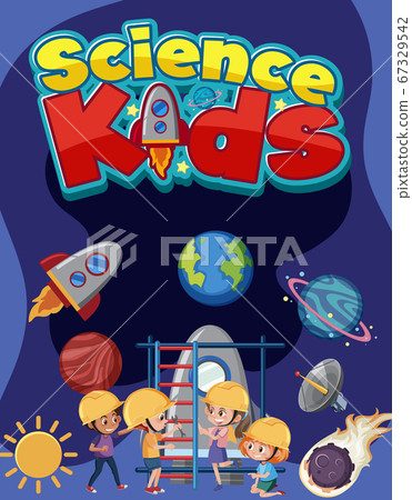 Science kids logo with kids wearing engineer 67329542