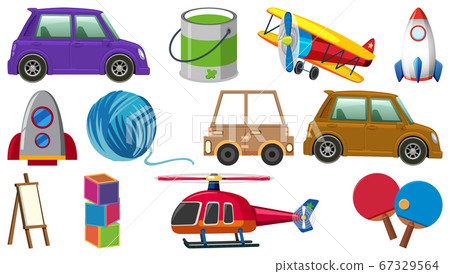 Set of various objects cartoon 67329564