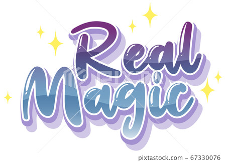 Real magic logo in pastel color with sparkling Real magic logo in pastel color with sparkling 67330076