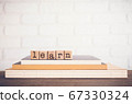 The word LEARN, letters and copy space background, 67330324
