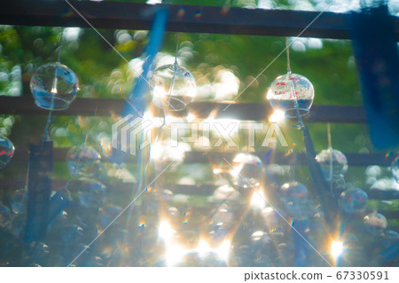 在大島縣三島郡島本鎮拍攝的Shizumoto神社的風鈴 67330591