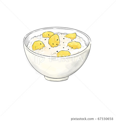 Watercolor style chestnut rice illustration Watercolor style chestnut rice illustration 67330658