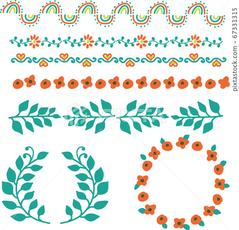Hand drawn floral frames and lines Hand drawn floral frames and lines 67331315