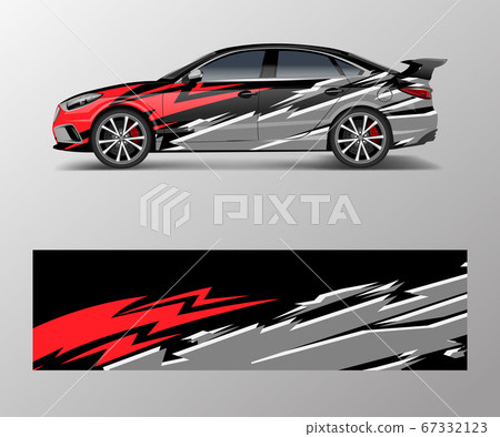 abstract Racing graphic vector for sport car wrap 67332123