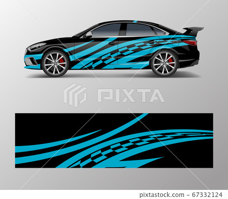 abstract stripe for racing car wrap, sticker, and 67332124