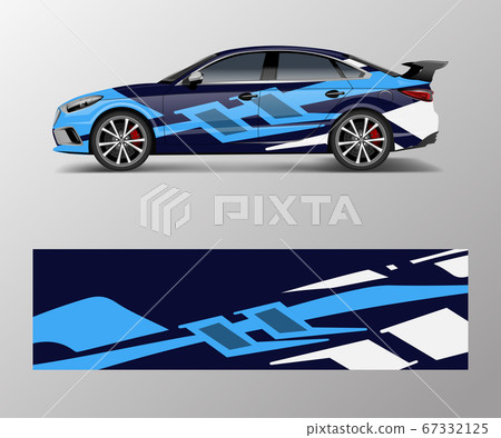 Abstract Sport racing car wrap decal and sticker Abstract Sport racing car wrap decal and sticker 67332125