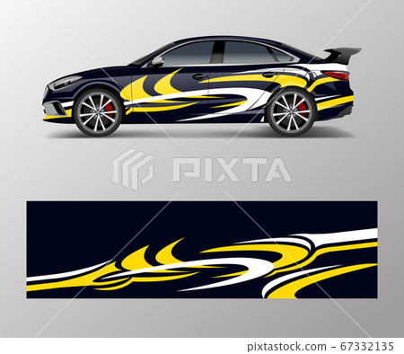 Abstract Sport racing car wrap decal and sticker Abstract Sport racing car wrap decal and sticker 67332135