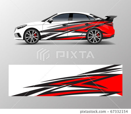 abstract stripe for racing car wrap, sticker, and 67332154