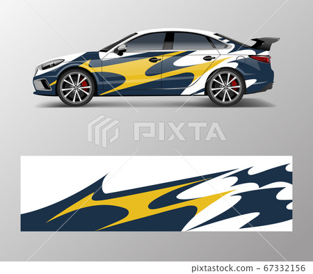 wrap design for custom sport car. Sport racing car wrap design for custom sport car. Sport racing car 67332156