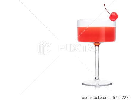Cosmopolitan cocktail in modern crystal glass with Cosmopolitan cocktail in modern crystal glass with 67332281