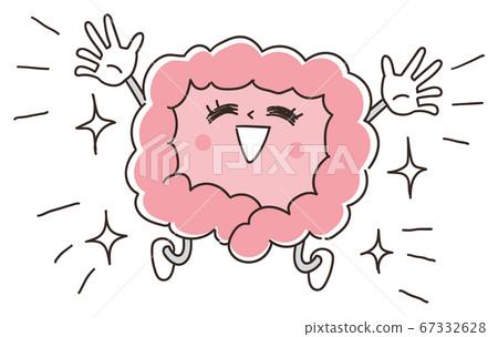 Illustration of intestinal health character 67332628