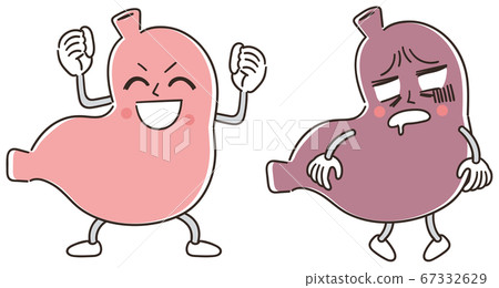Illustration of stomach health character 67332629