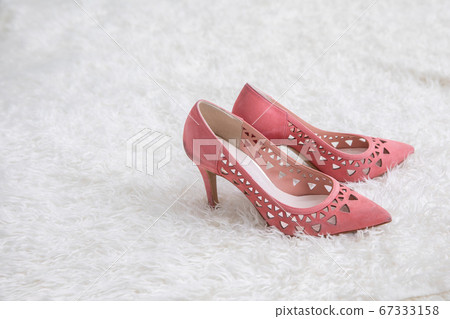 Pumps pink shoes with cute pink pumps on white moco moco cloth Pumps pink shoes with cute pink pumps on white moco moco cloth 67333158