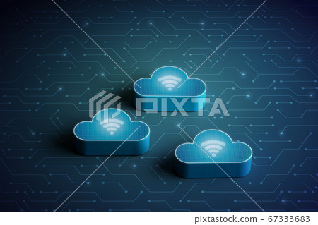 Creative Cloud technology icon on abstract Creative Cloud technology icon on abstract 67333683