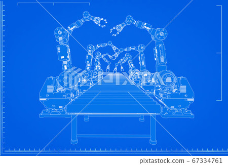robot assembly line blueprint robot assembly line blueprint 67334761