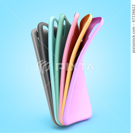 multicolored phone cases presentation for showcase 67336622