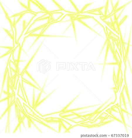 Circle of Lightning Bolt Yellow Transparent/White - Stock Illustration  [67337019] - PIXTA