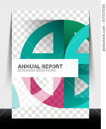 Business flyer annual report, circle and triangle shapes modern design 67337036