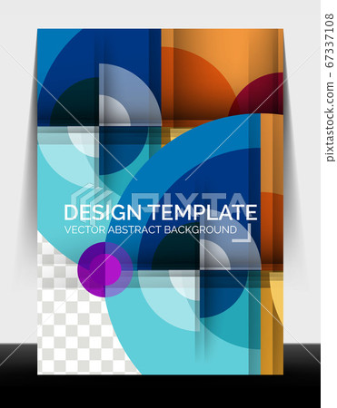 A4 flyer annual report circle design, vector background print template A4 flyer annual report circle design, vector background print template 67337108