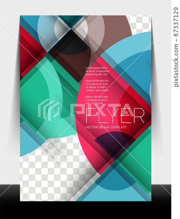 A4 flyer annual report circle design, vector background print template 67337129