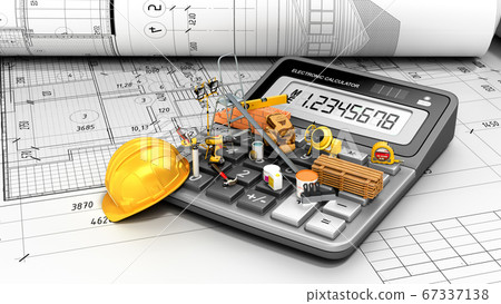 modern construction costing concept hard hat modern construction costing concept hard hat 67337138